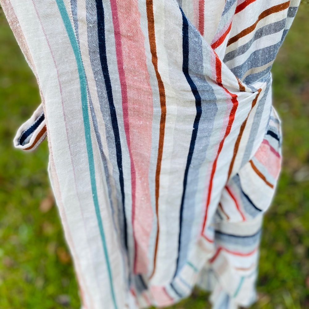 Free People Wrap it Up Mini Dress Striped - Picture 10 of 11